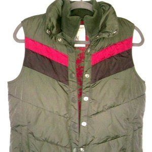 Old Navy Puffer Vest Down Filled Sz M Olive Purple